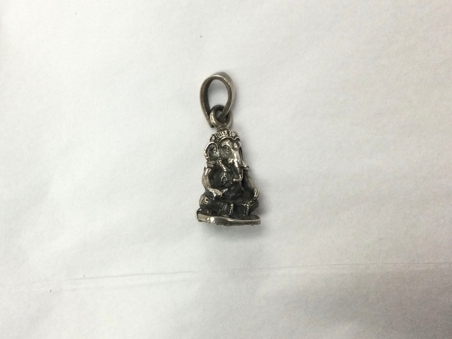 Pendant, Ganesh Seated, Silver
