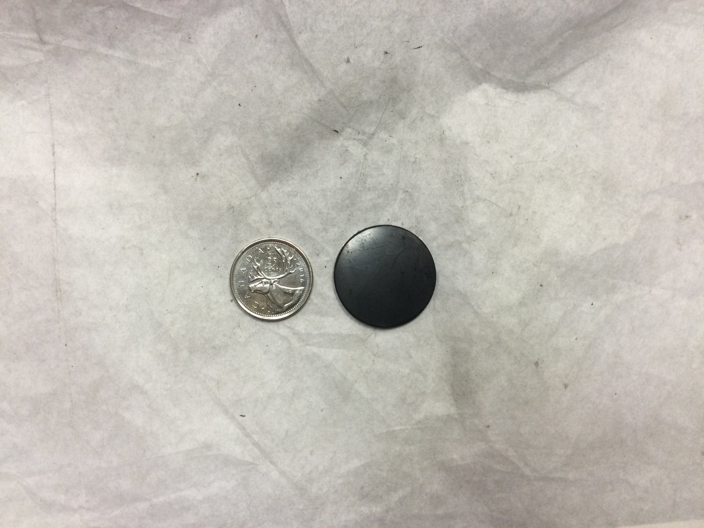 Small Round shungite cab for electronics
