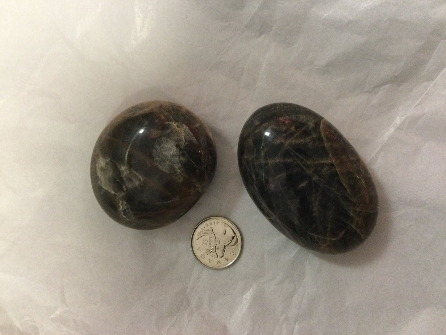 Black Moonstone Palm Stone