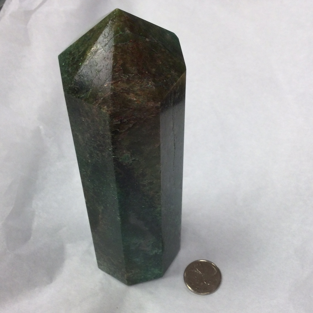 Green Mica Obelisk (Green Aventurine)