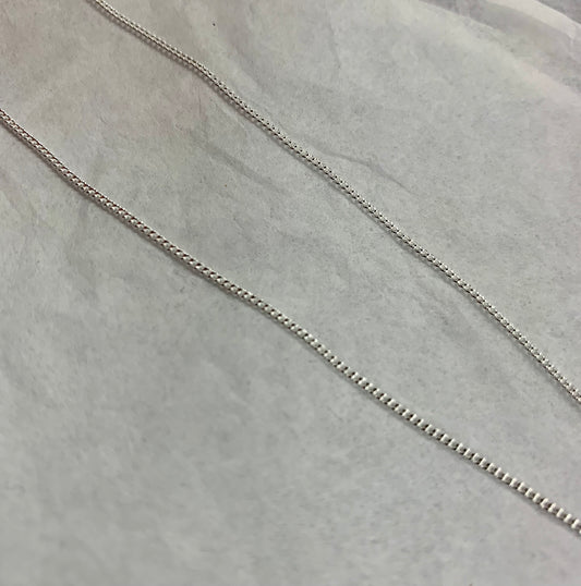 Silver Chain Small Links "Curb"