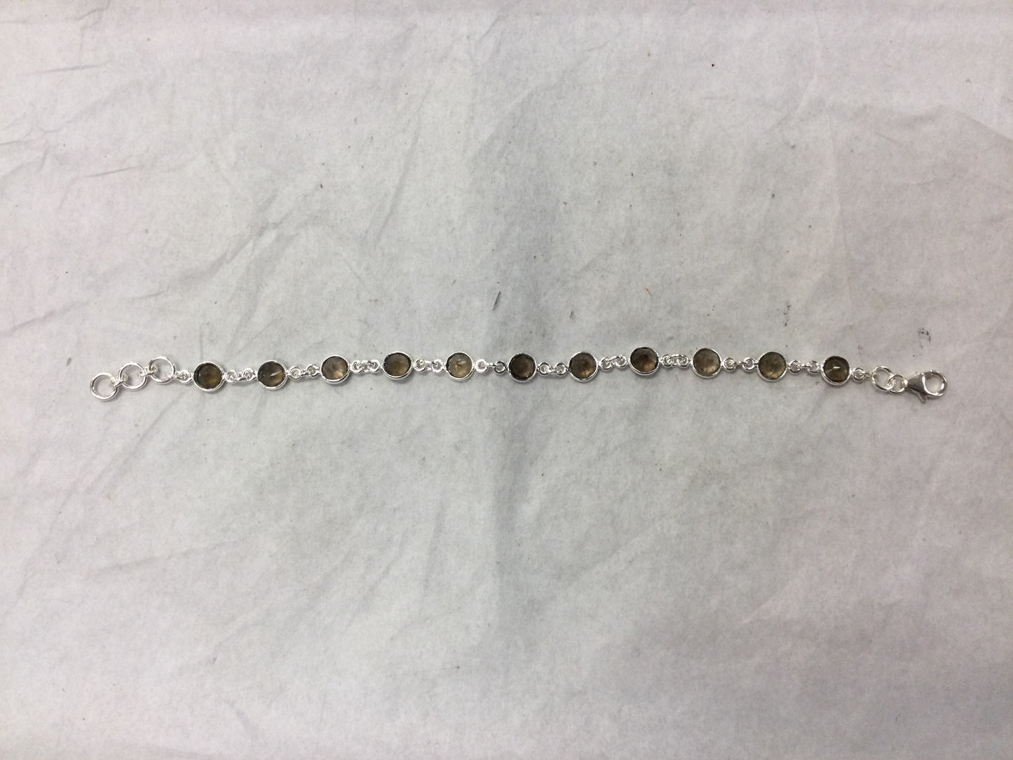 Silver Smokey Quartz Bracelet