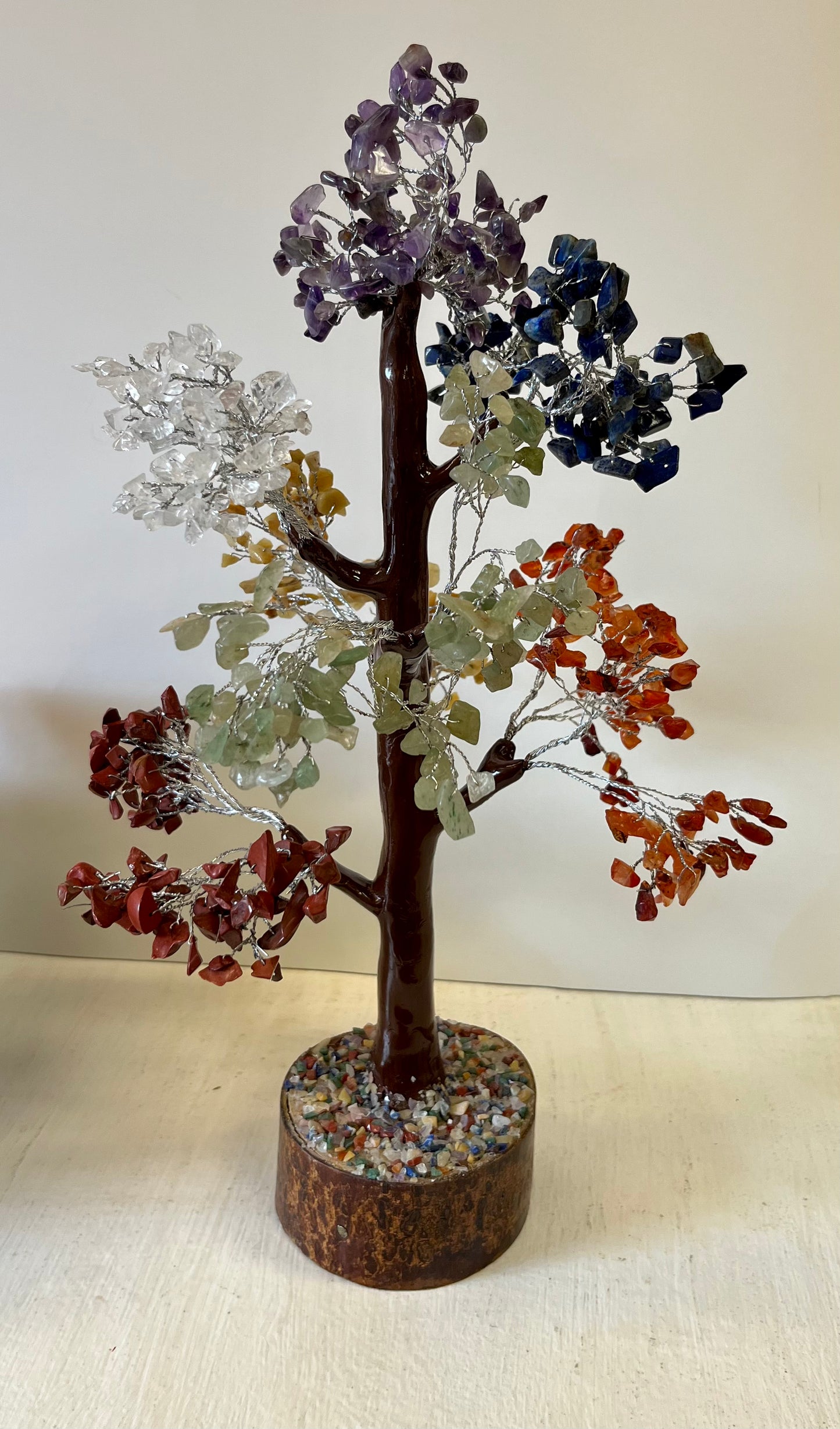 14" Chakra Tree w/ Wood Base