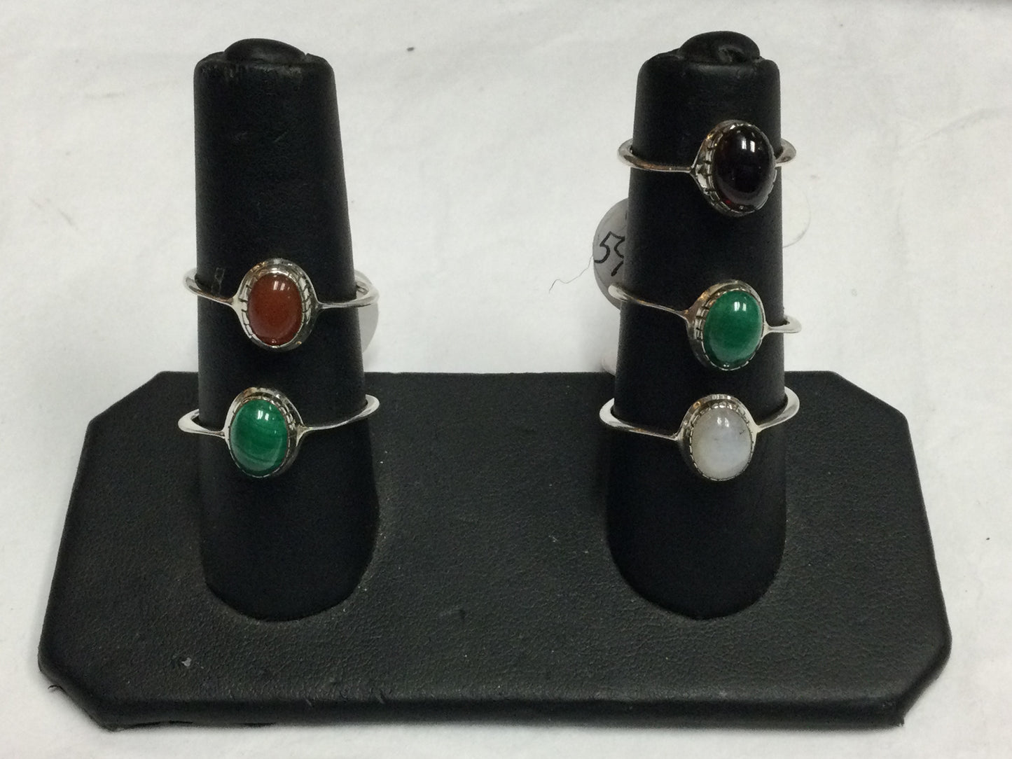 Simple Silver Rings (Various Stones)