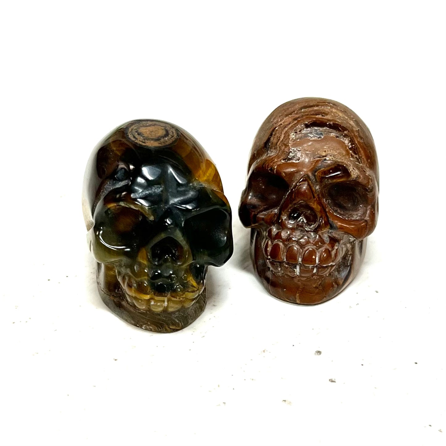 Tiger Eye Skulls
