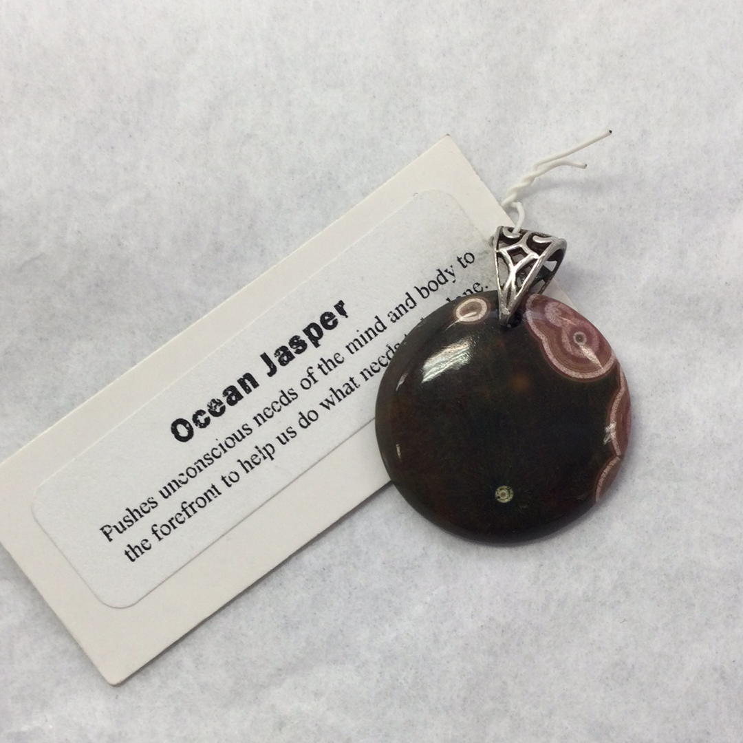 Ocean Jasper Round Pendant