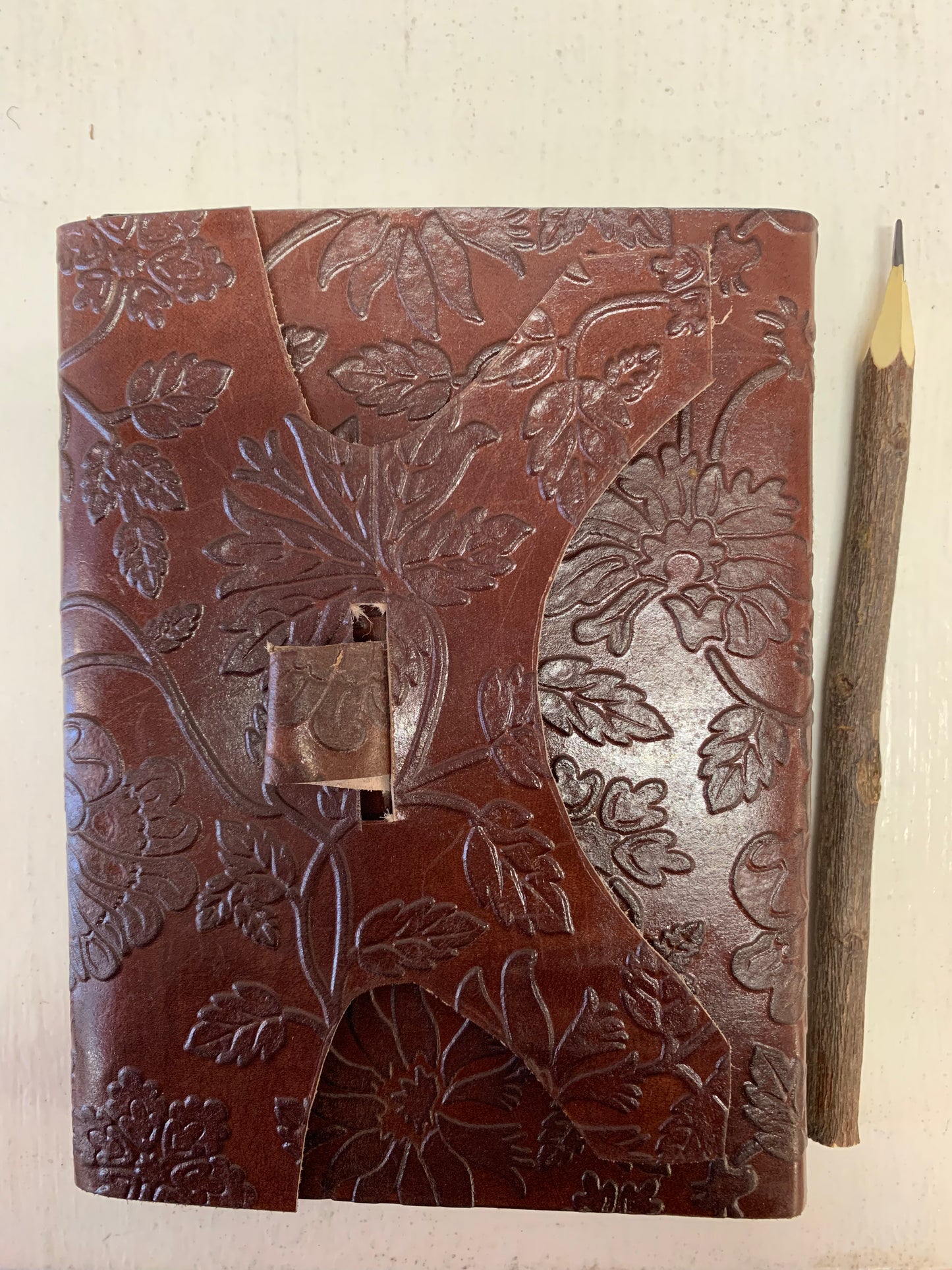 Leather Journal with Wood Pencil