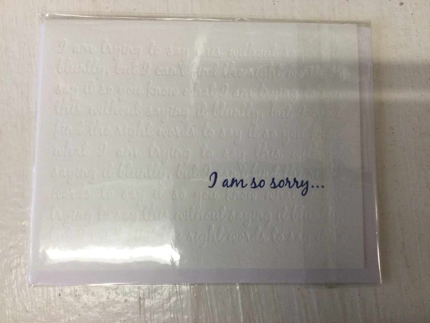 I am so sorry card