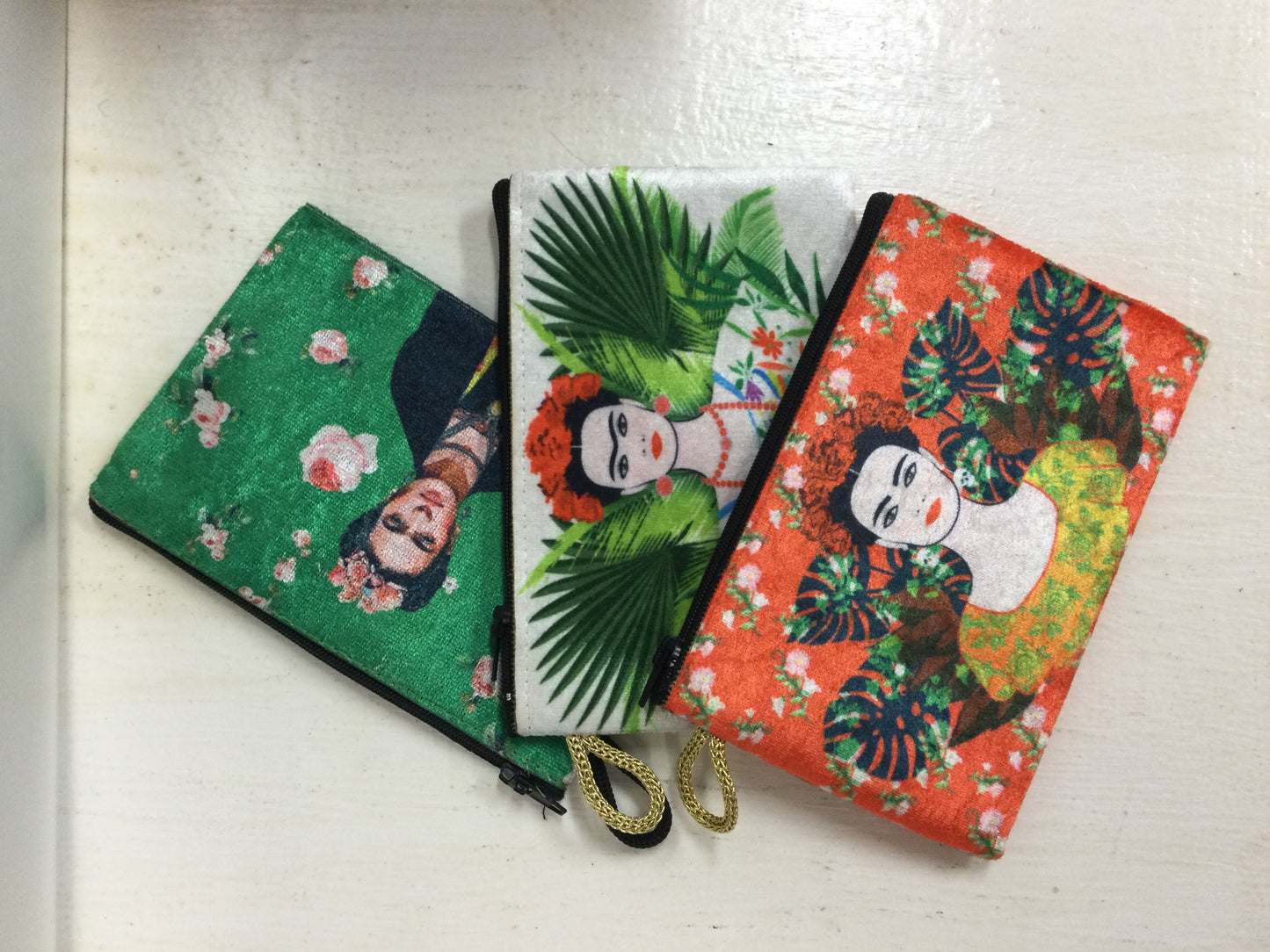 Frida Kahlo Zippered Pouches