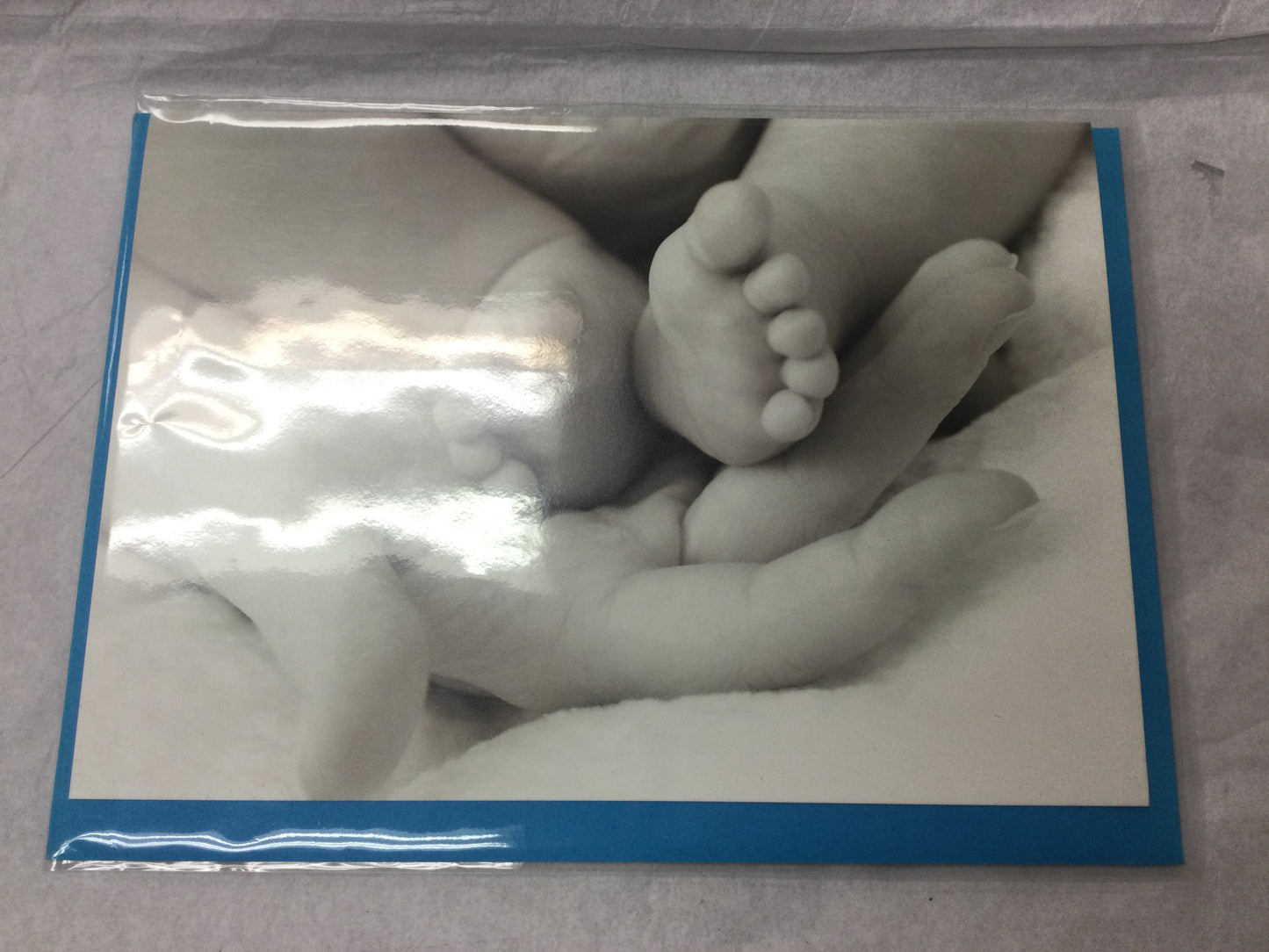 card, baby's feet
