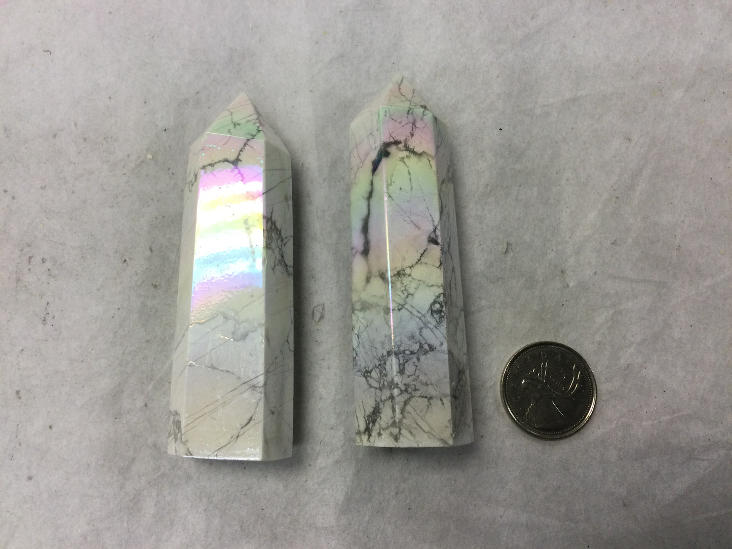 Aqua Howlite Point