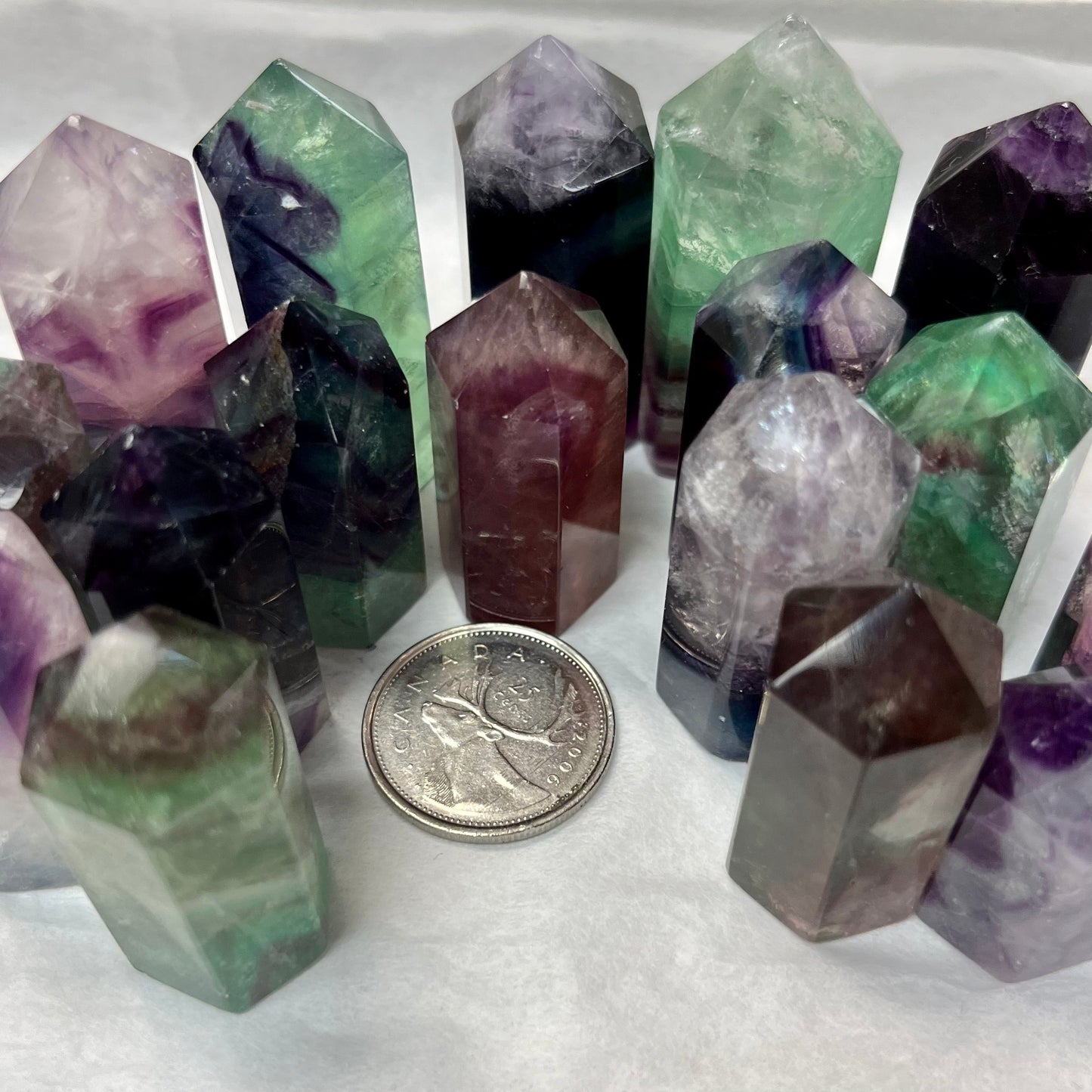 Rainbow Fluorite Points 1"-2"