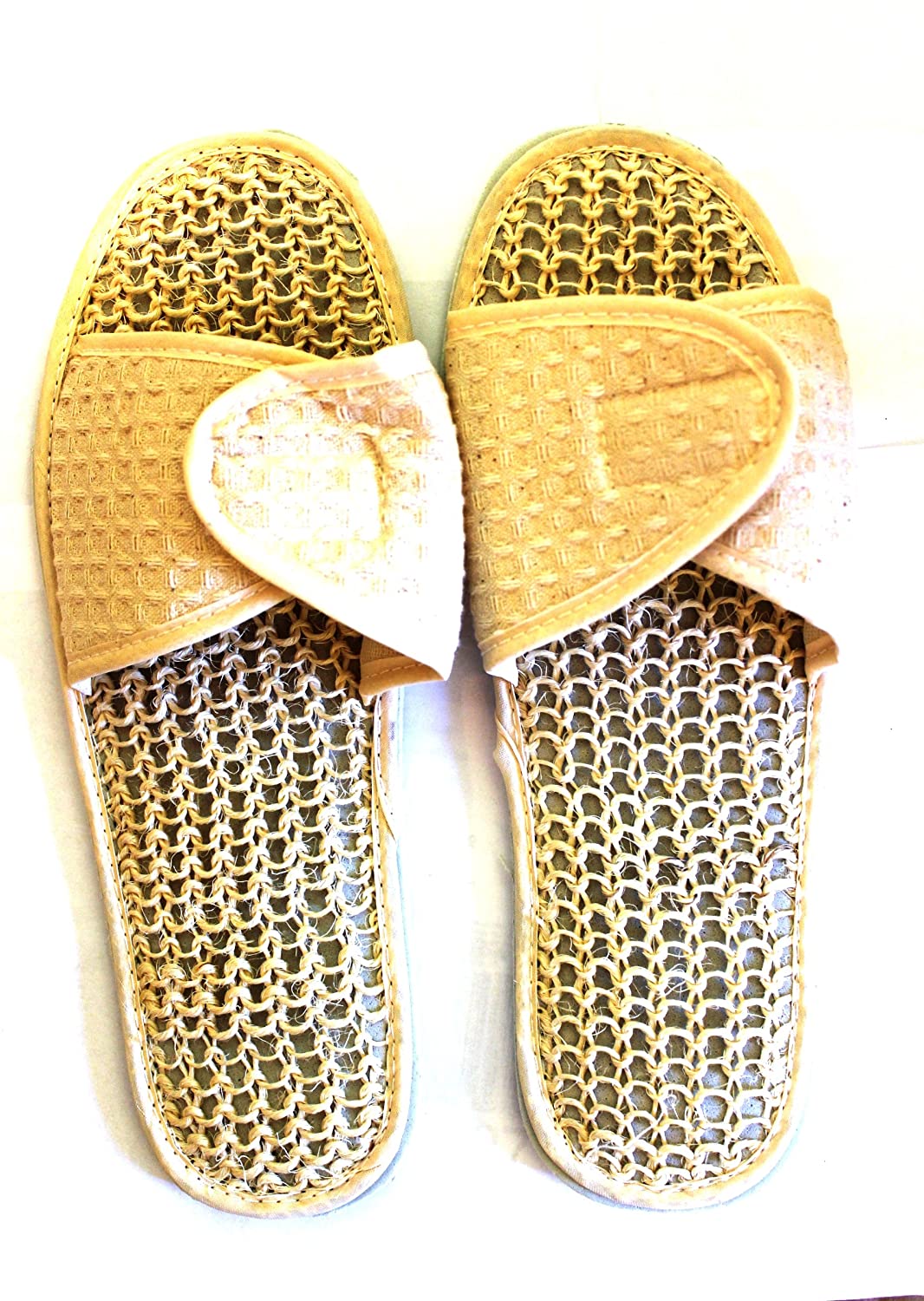 Waffle Cotton spa sisal slippers