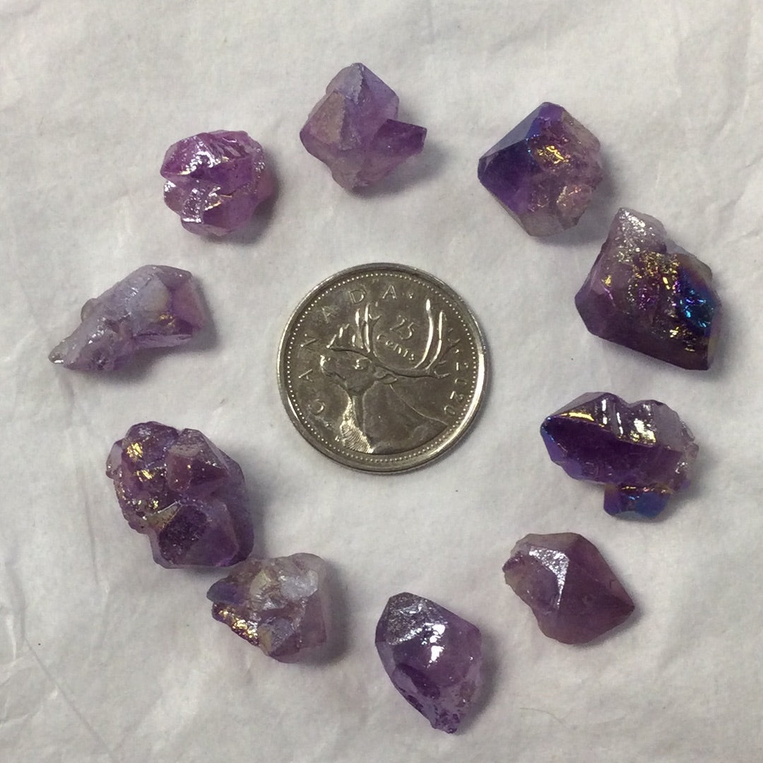 Aura Amethyst Cluster Points