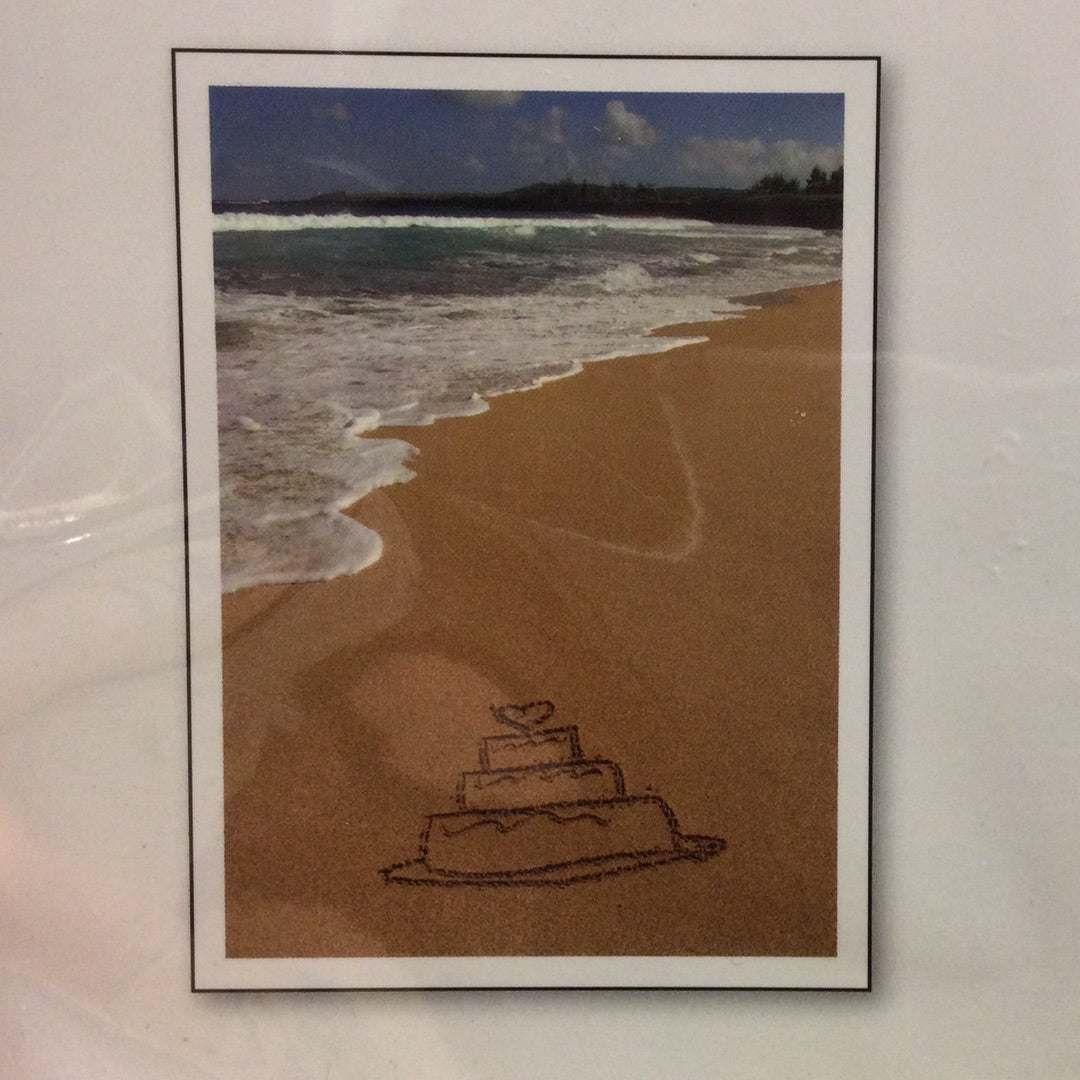 Vigo Production Greeting Cards - Sand Birthday Cake