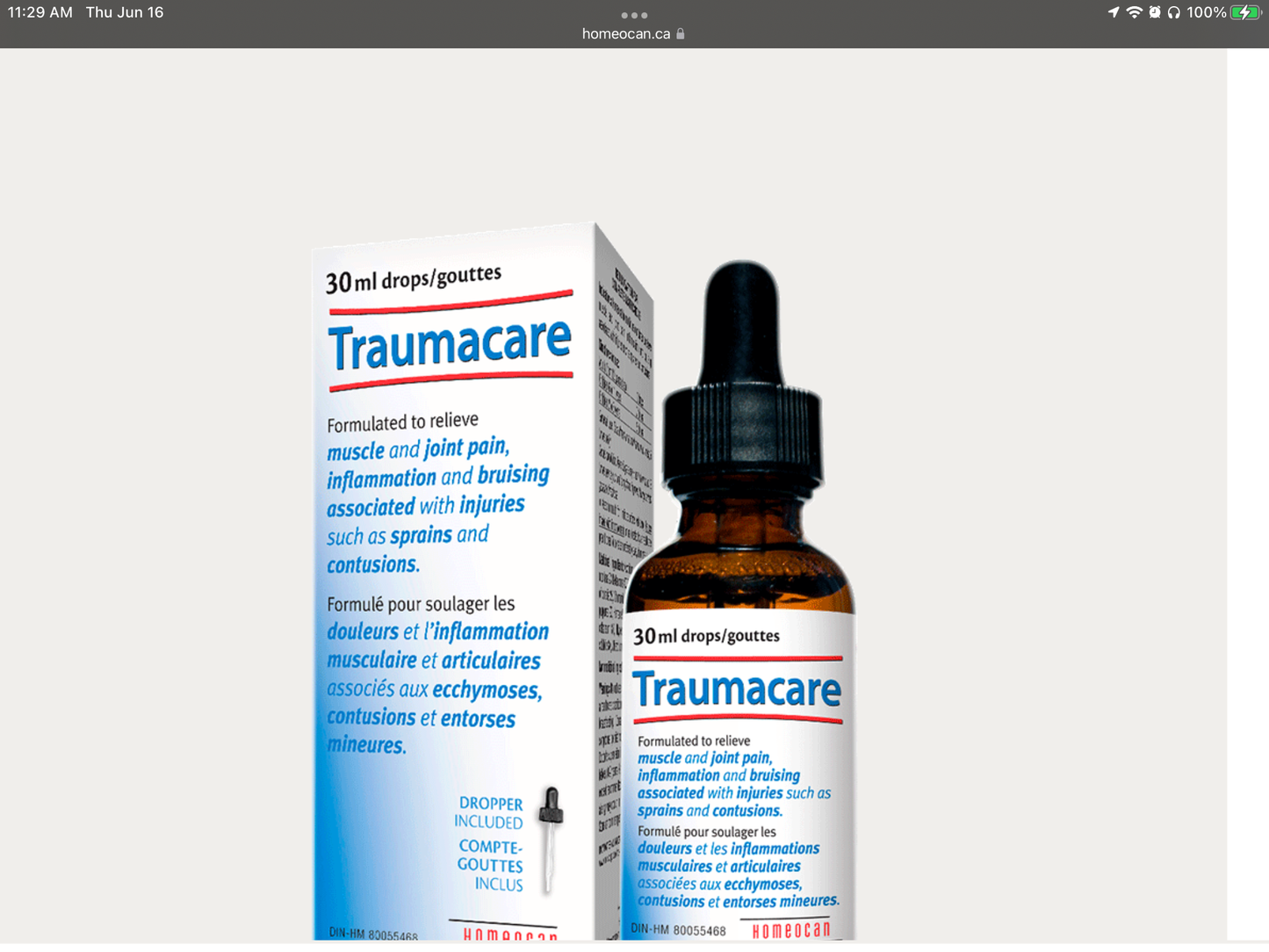 Homeocan Traumacare Pain Relief Drops