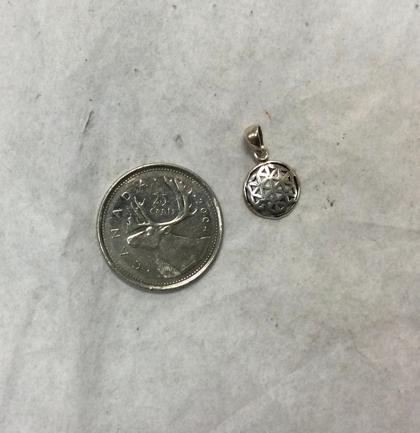 Silver Flower of Life Pendant Small