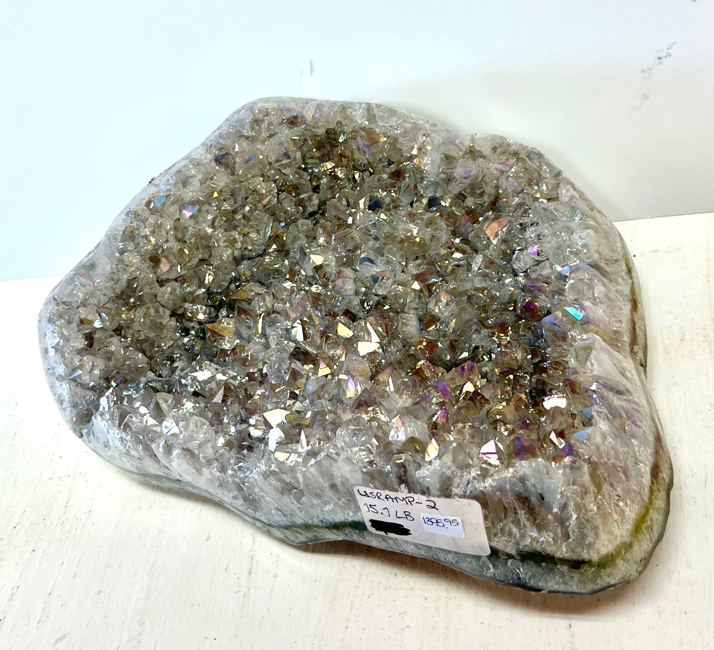 Titanium Aura Quartz Cluster 15LB