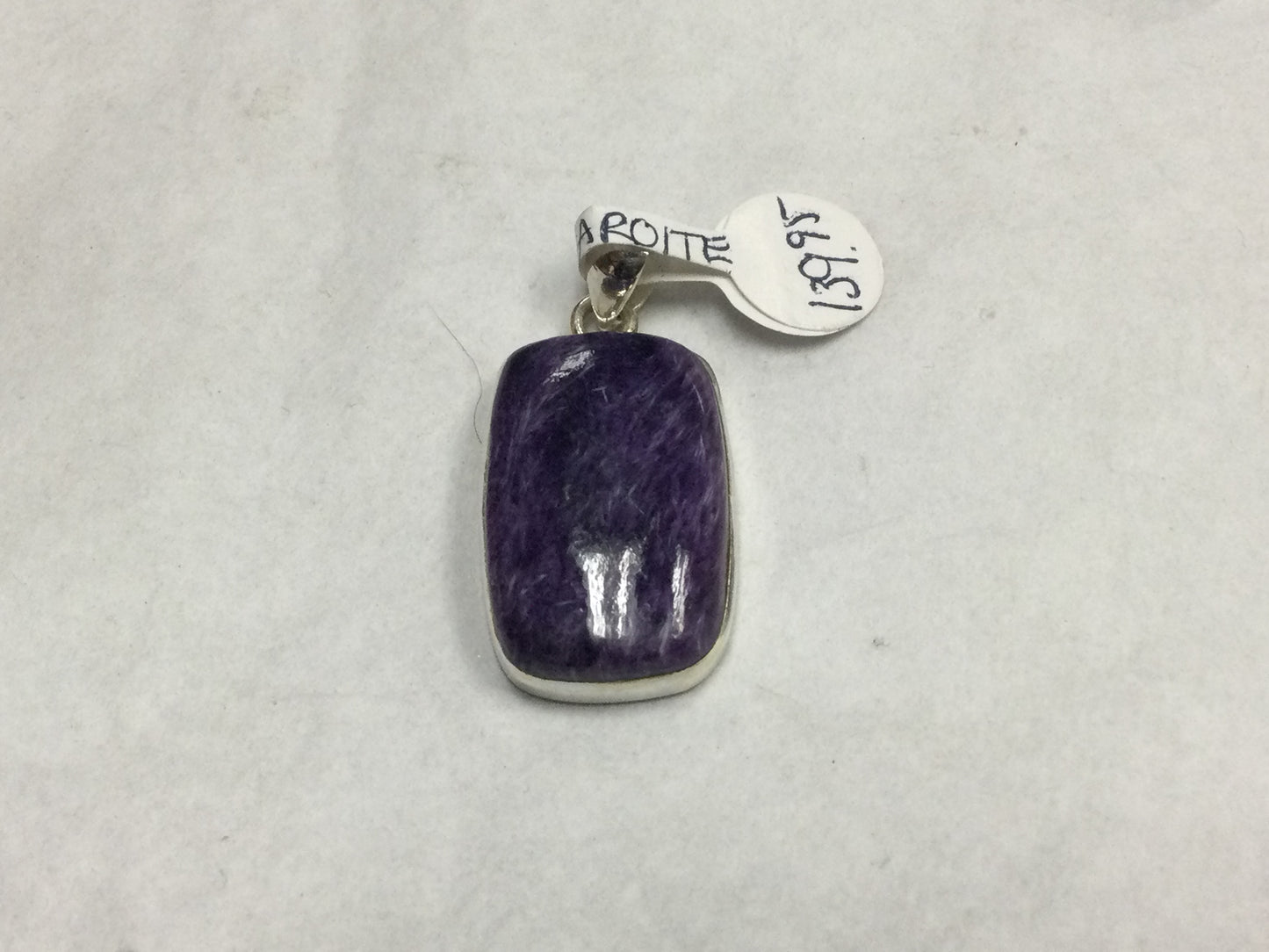 Rectangle Cut Charoite Pendant