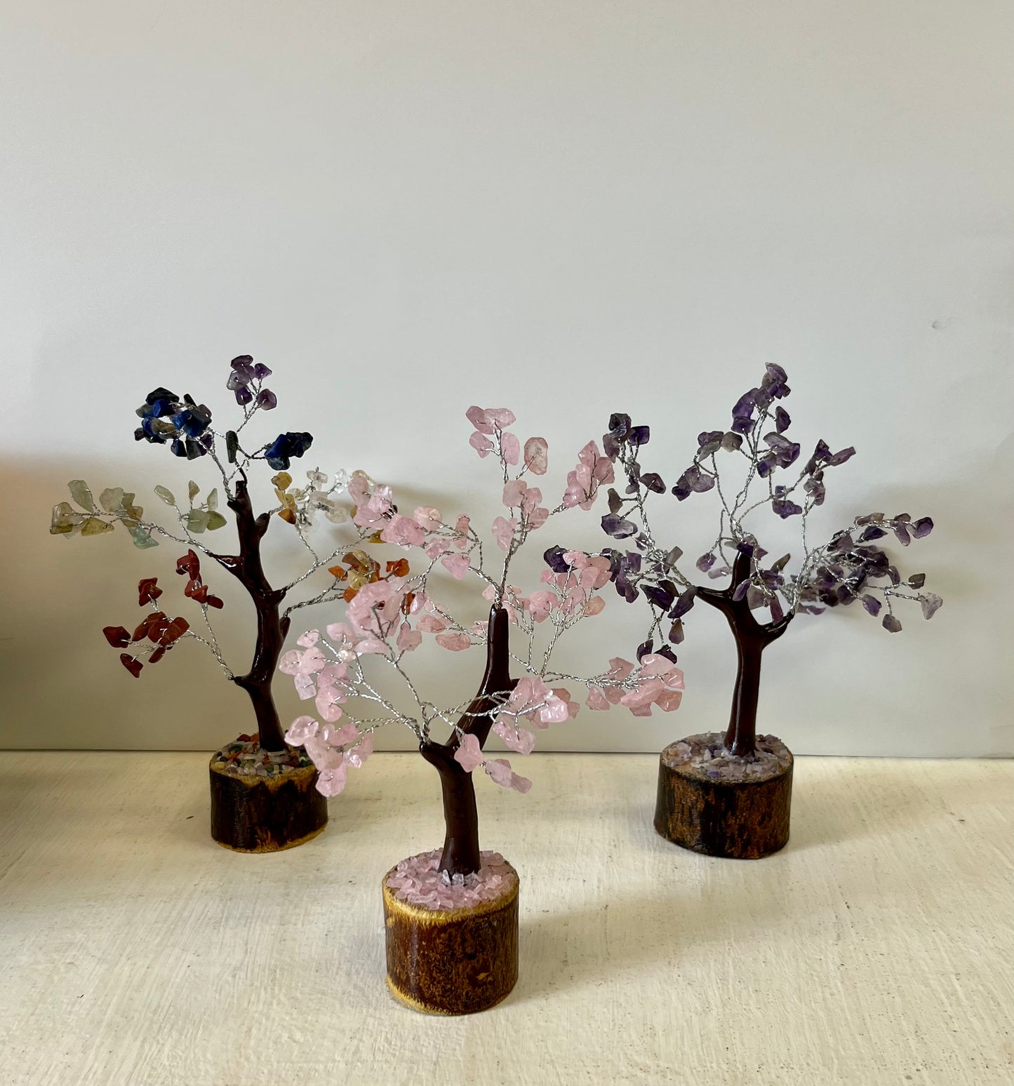 Crystal Tree with Wood Base