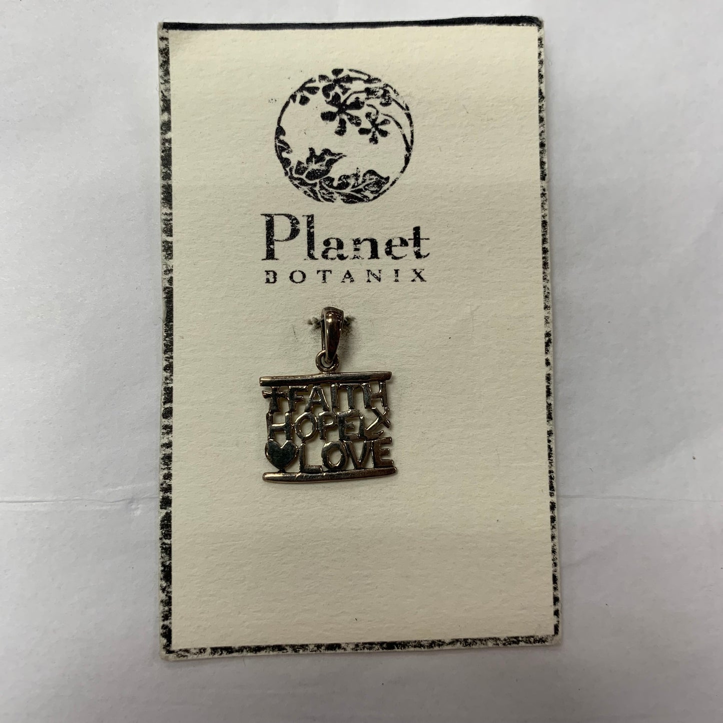 Silver Faith Hope Love pendant