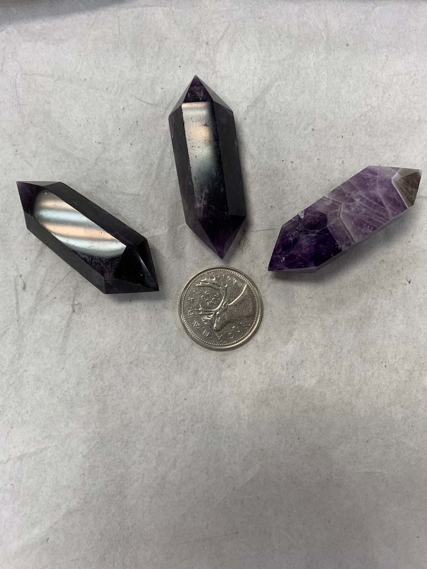 Chevron Amethyst Double Terminated Points