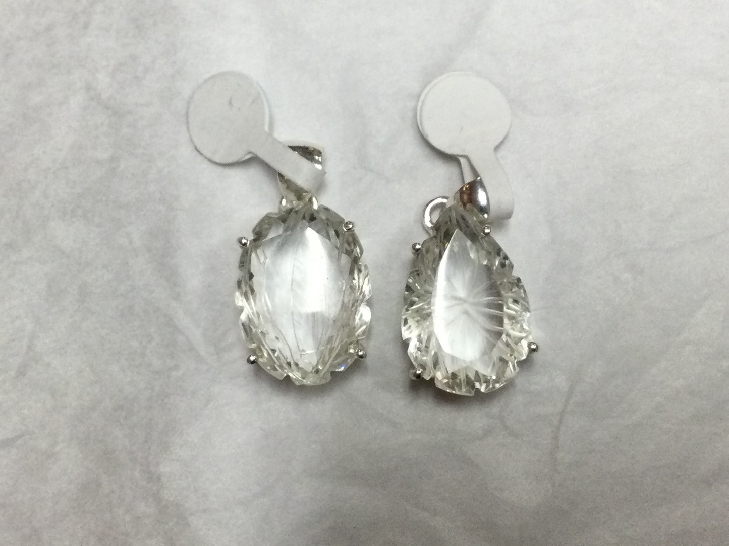 Clear Quartz Pendant w/ Floral Design Inside