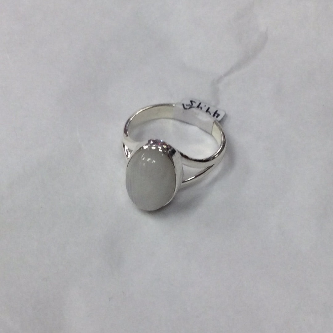 Rainbow Moonstone Oval Ring