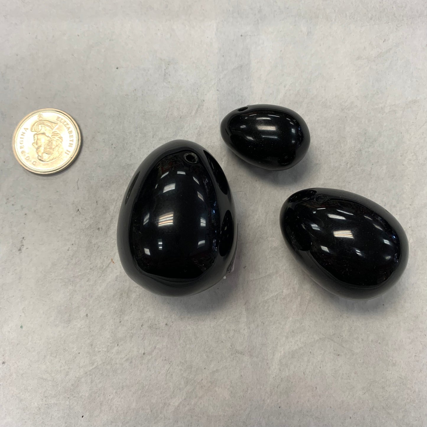 Black Obsidian Yoni Egg Set
