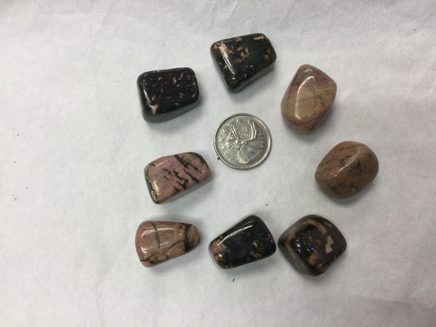 Medium Tumbled Rhodonite, High Quality