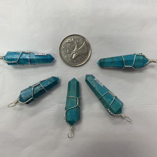 Assorted Wire Wrapped Stones Pendants