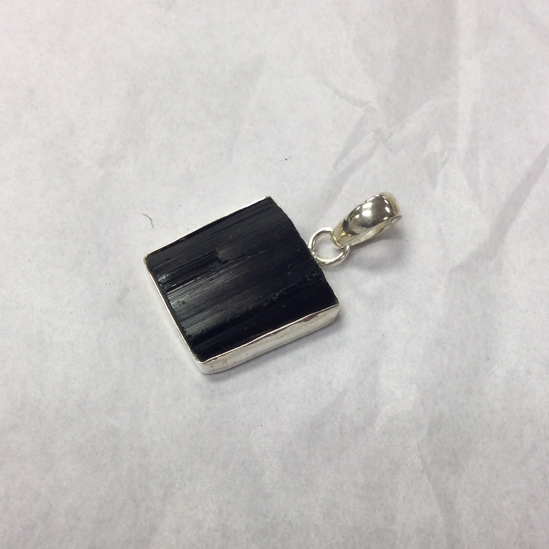 Tourmaline Square Rough pendant