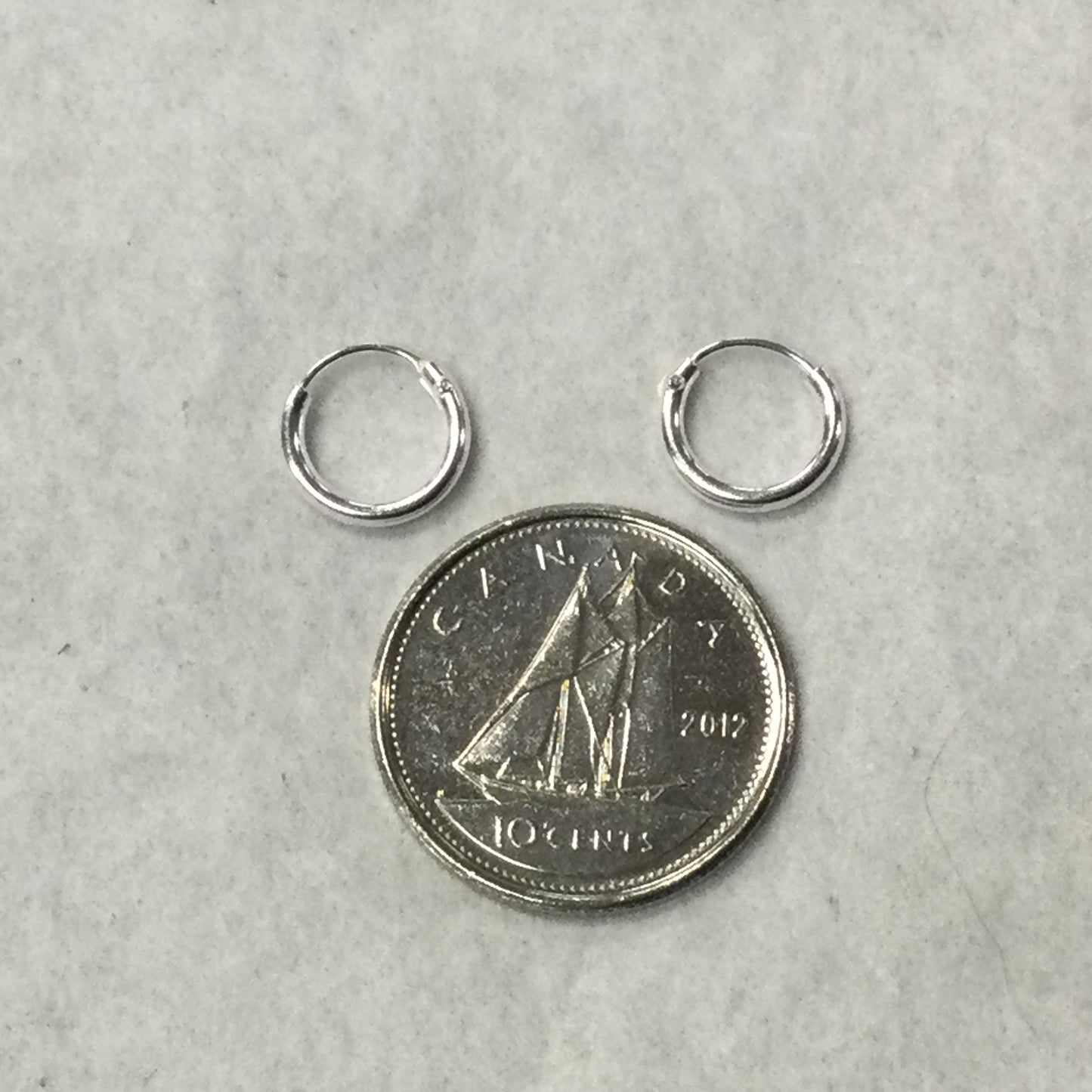 Plain Silver Hoop Earrings (7mm)