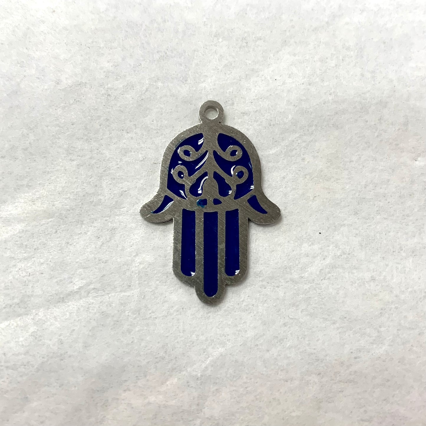 Stainless Steel Enamel Hamsa Hand Pendant 2cm