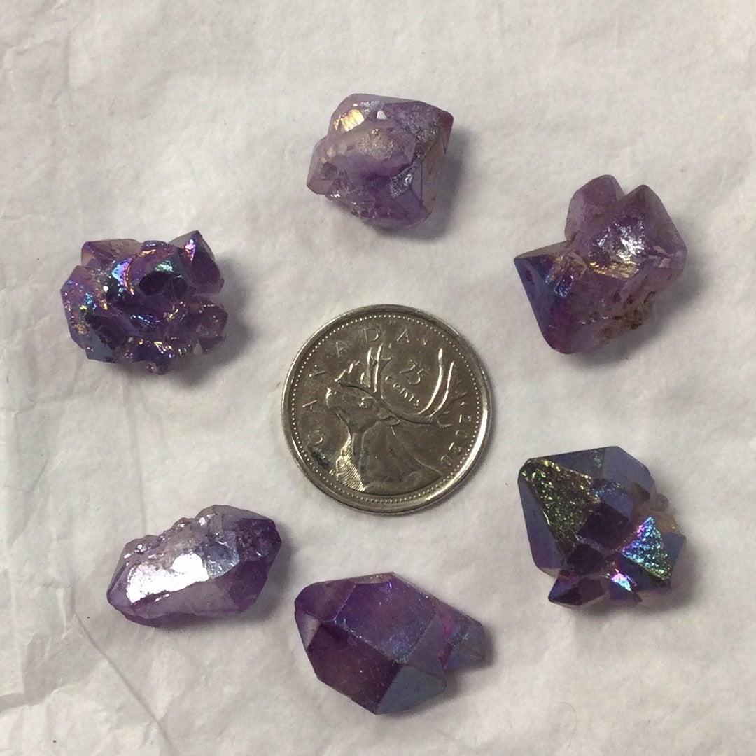 Aura Amethyst Cluster Points