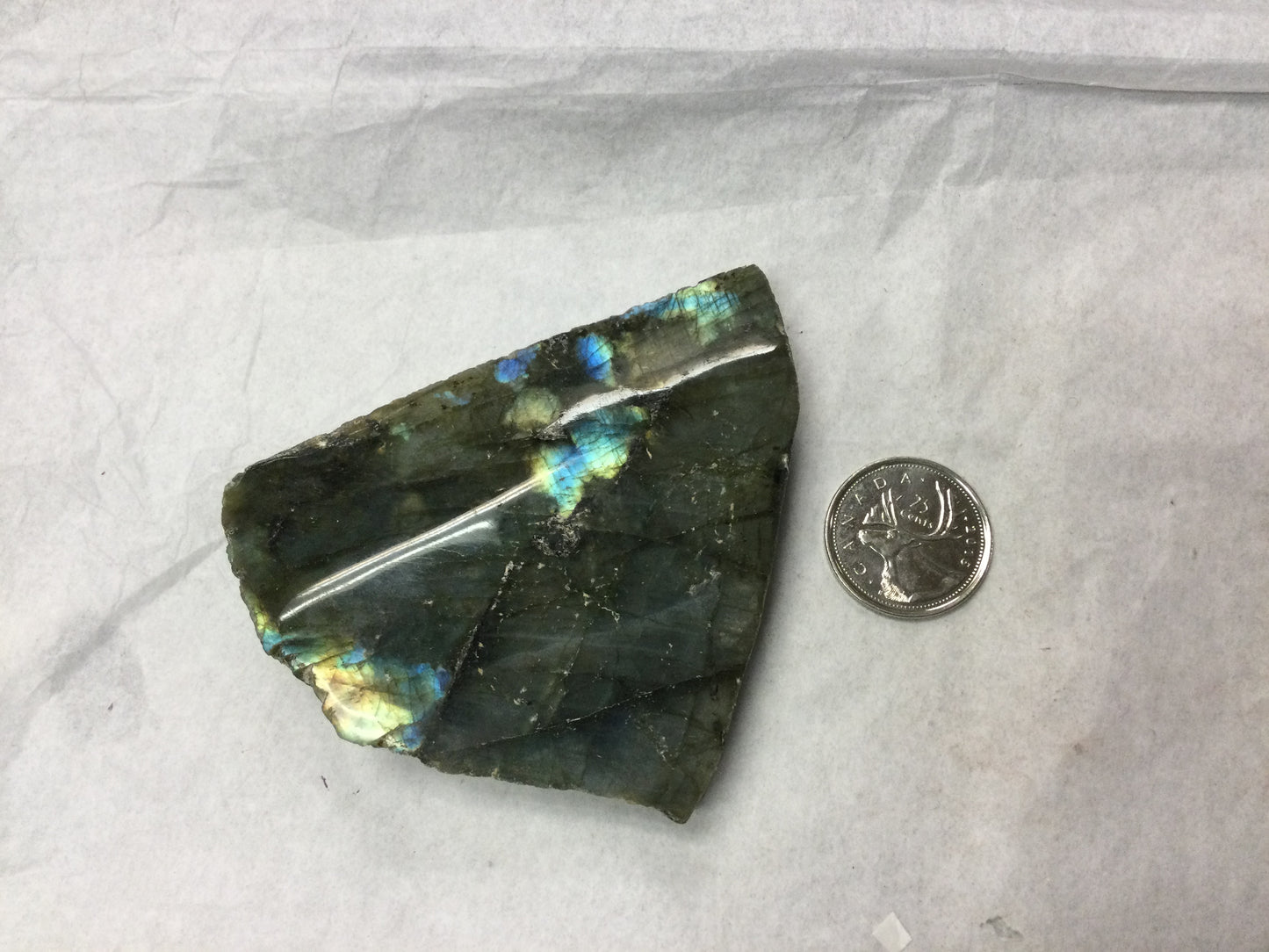 Semi-polished Labradorite Slabs