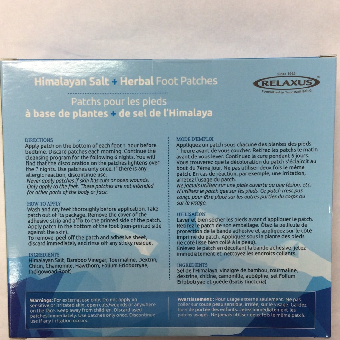 Himalayan Salt and Herbal Foot Patches
