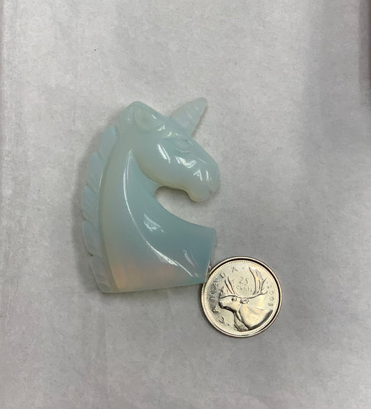 Opalite Unicorn Bust