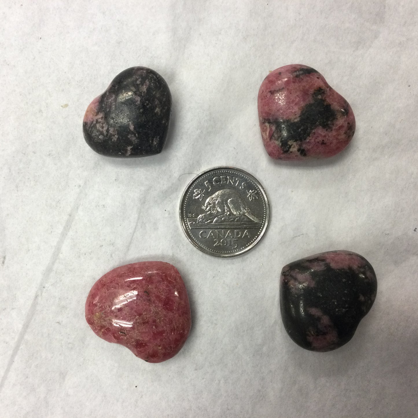 Rhodonite Hearts (Madagascar)