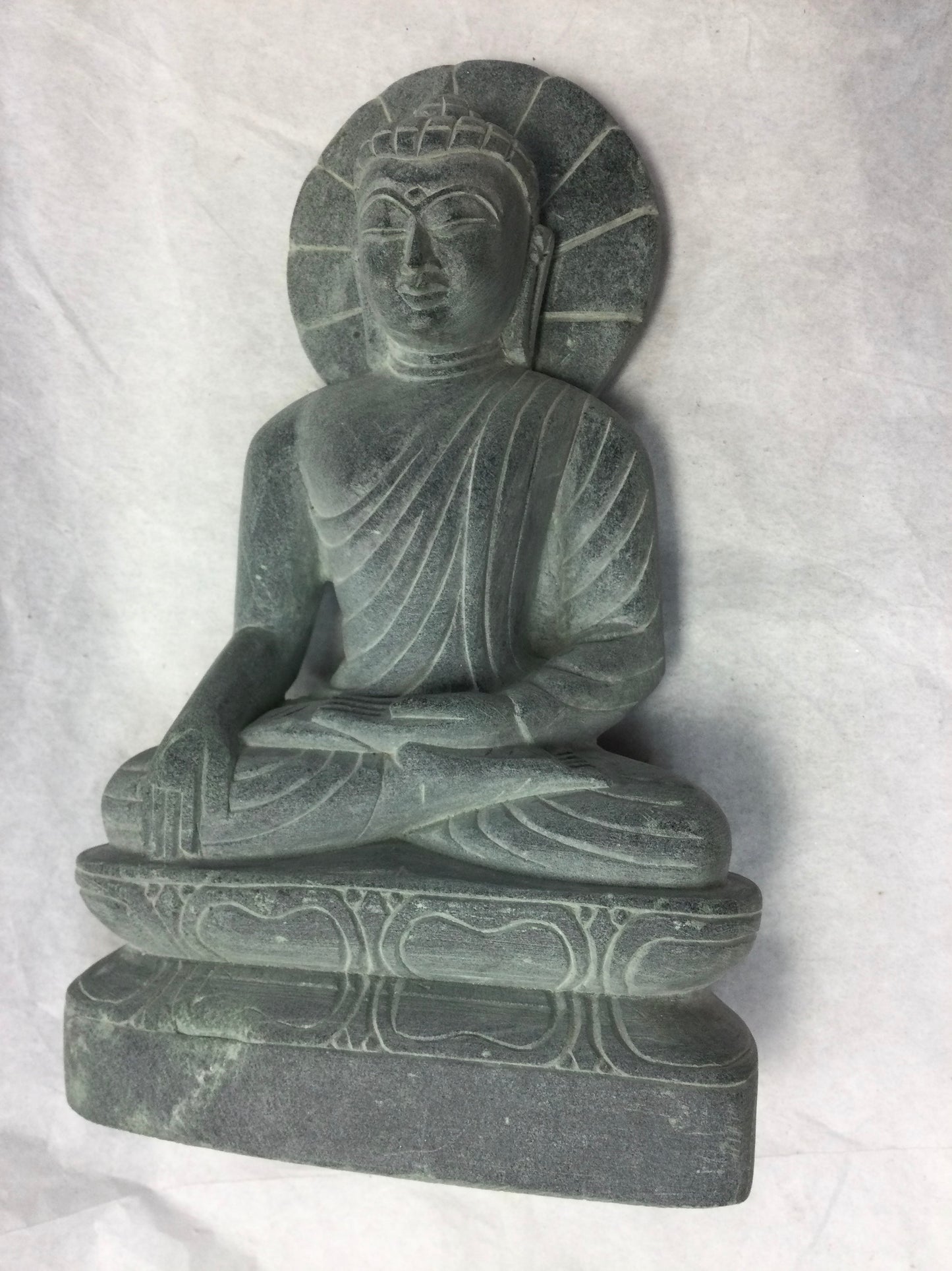 6" Grey Buddha Statue