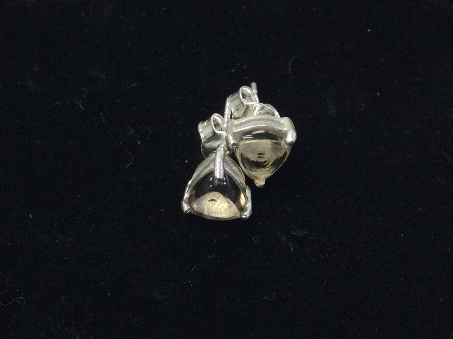 Smokey Quartz Faceted Stud earrings