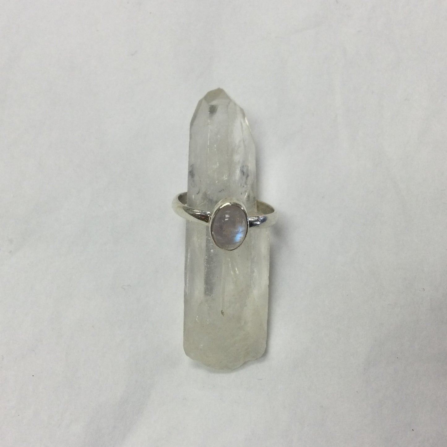 Simple Oval Gemstone Silver Ring - Various Stones