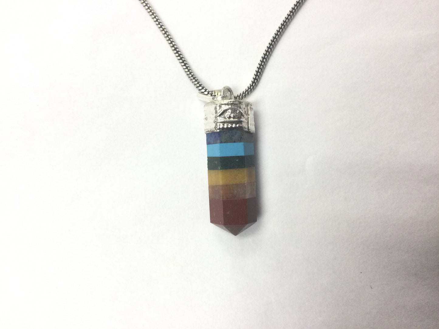 Chakra Pendants on Metal Chain