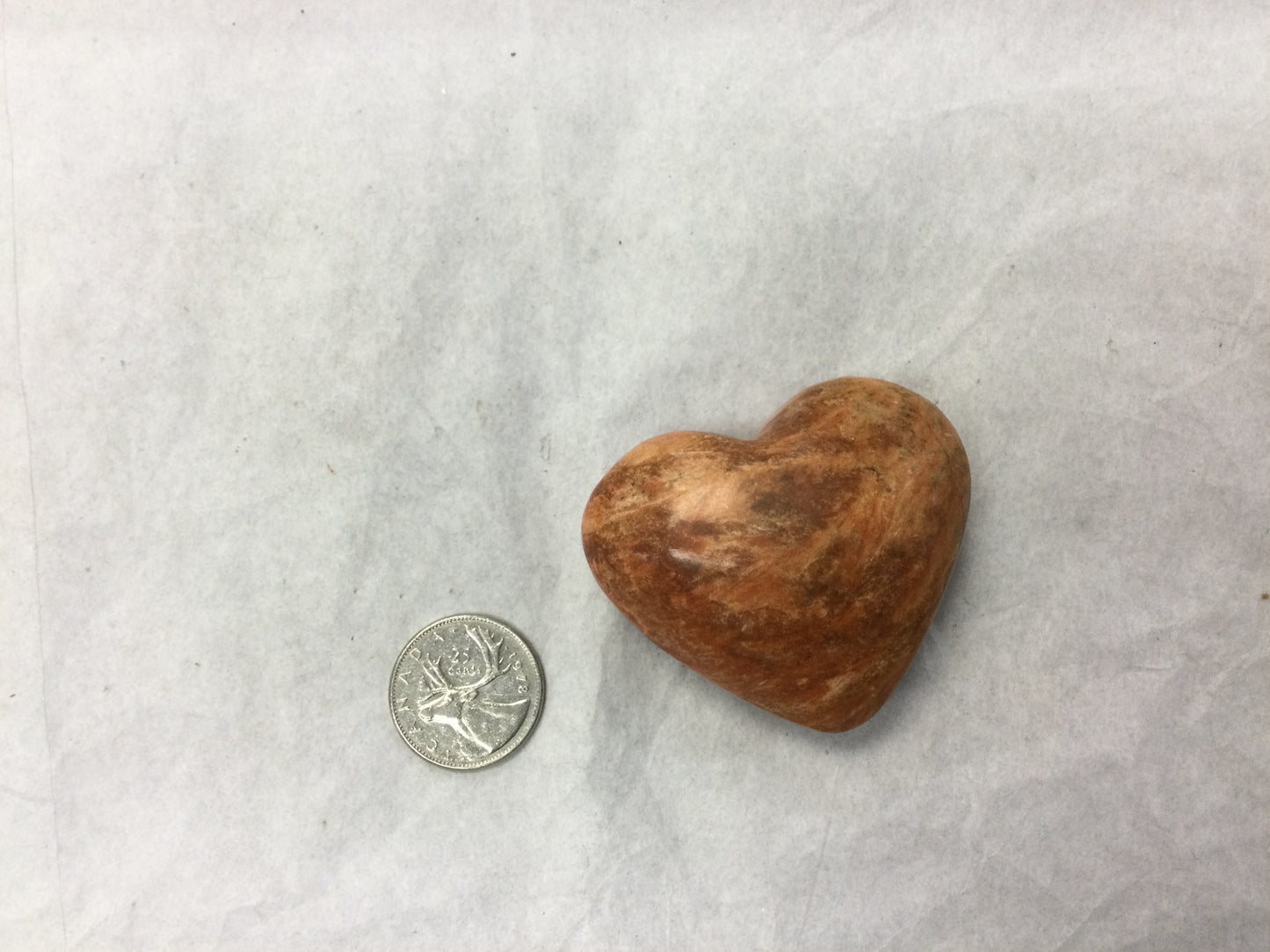 Orange Jasper Heart