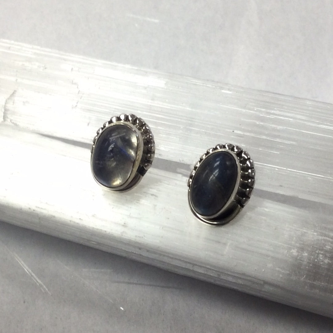 Oval Shaped Crystal Stud Earrings