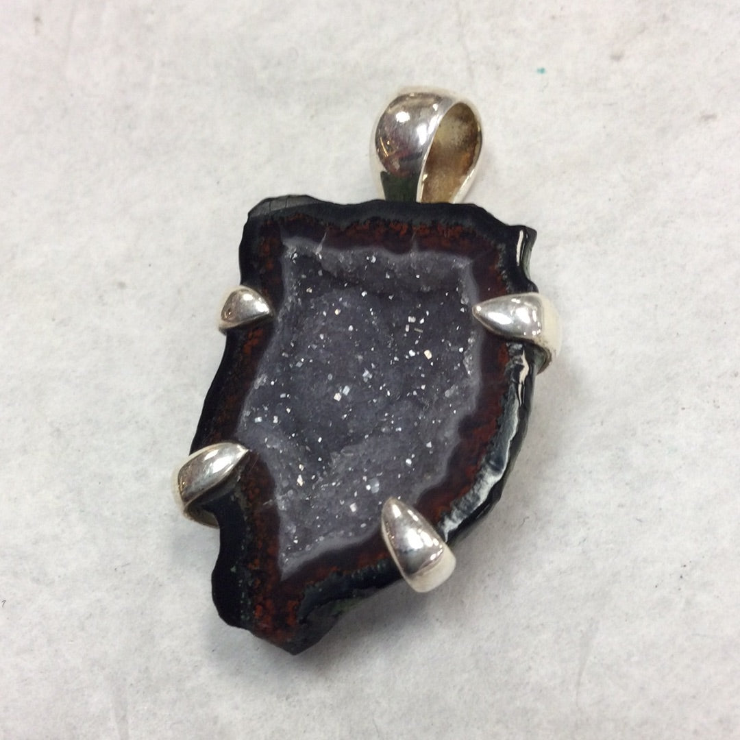 Coconut Druzy Pendant