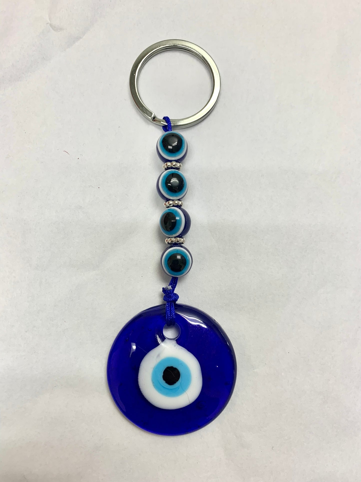 Evil Eye Keychain Bead String 4.5”