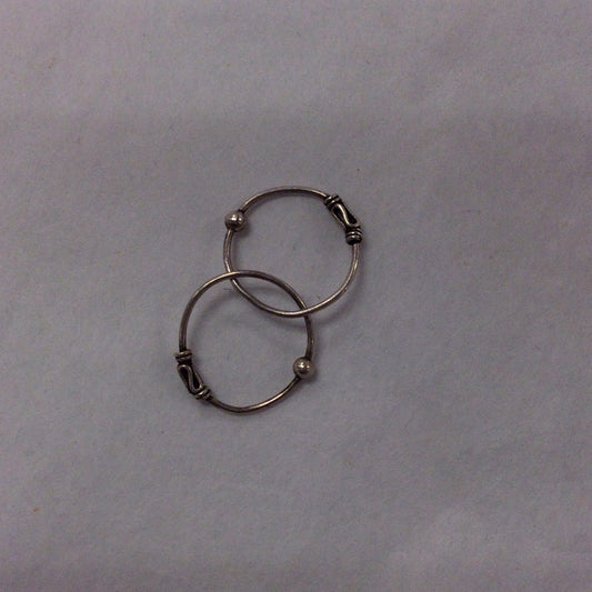 Tiny Faux Silver Hoops