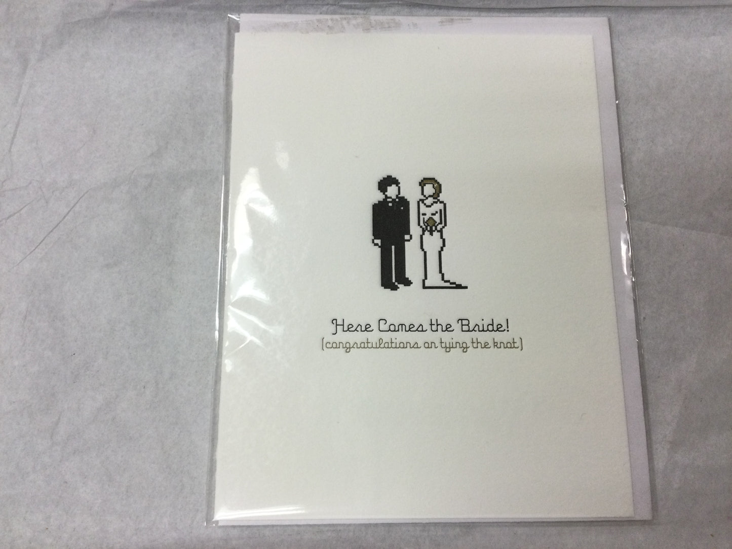 card, here comes the bride (with groom)