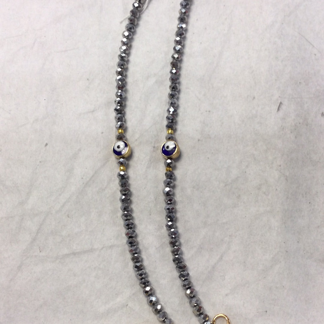 Evil Eye Glass Crystal Bracelet